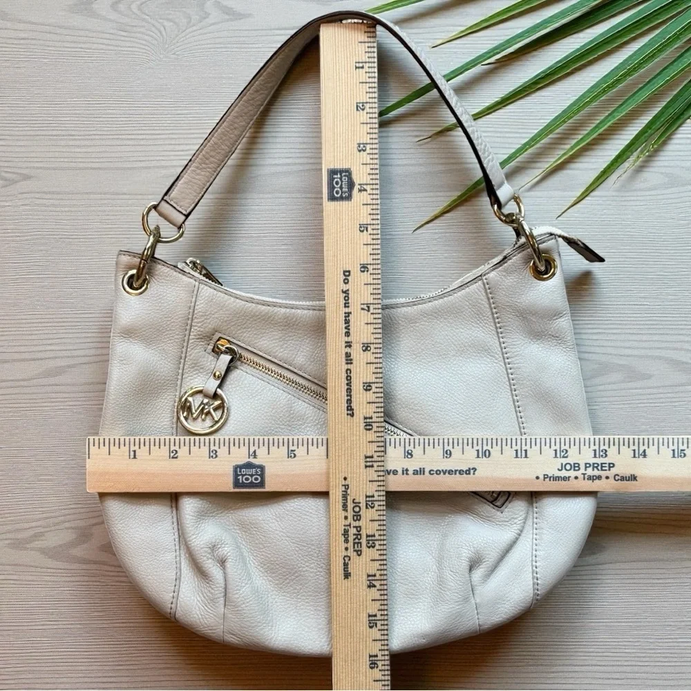 MICHAEL Michael Kors Cream White Pebbled Leather Shoulder Bag